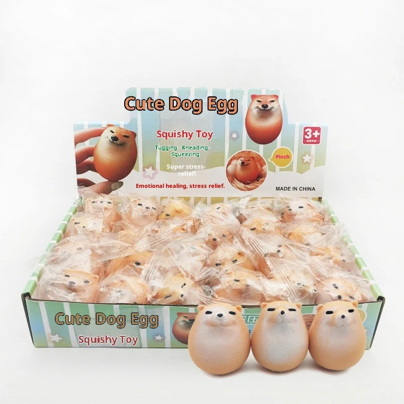 Dog Egg Squeeze Toy Creative Stress Relief Flour Toy Funny Dog Head Cross Border 3+ Unisex
