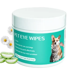 Dog Eye Wipes Unscented 100pcs Pet Eye Cleaning Mild No Irritation Grooming Wipes Pet Cleaning Wet Wipes