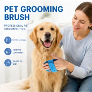 Dog Grooming Brush Pet Shampoo Bath Brush Soothing Massage Rubber Comb for Long Short Haired Dogs and Cats
