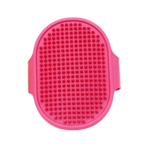 Dog Grooming Brush and Massager Comb Pet Shampoo Bath Brush Soothing Massage Rubber Comb Adjustable Ring Handle