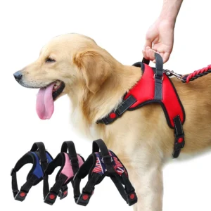 Dog Harness Leash Set Adjustable Reflective No Pull Pet Dog Harness with Handle