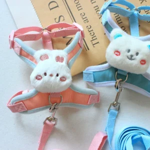 Dog Harness Leash Set for Small Dogs Adjustable Puppy Cat Harness Vest French Bulldog Chihuahua Pug Outdoor Walking Lead Leash