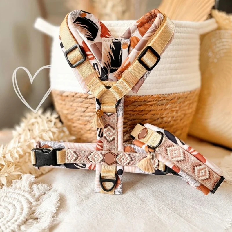 Dog Harness Pet Products Dog Harness Small Medium and Large Dogs Collar and Leash Harness
