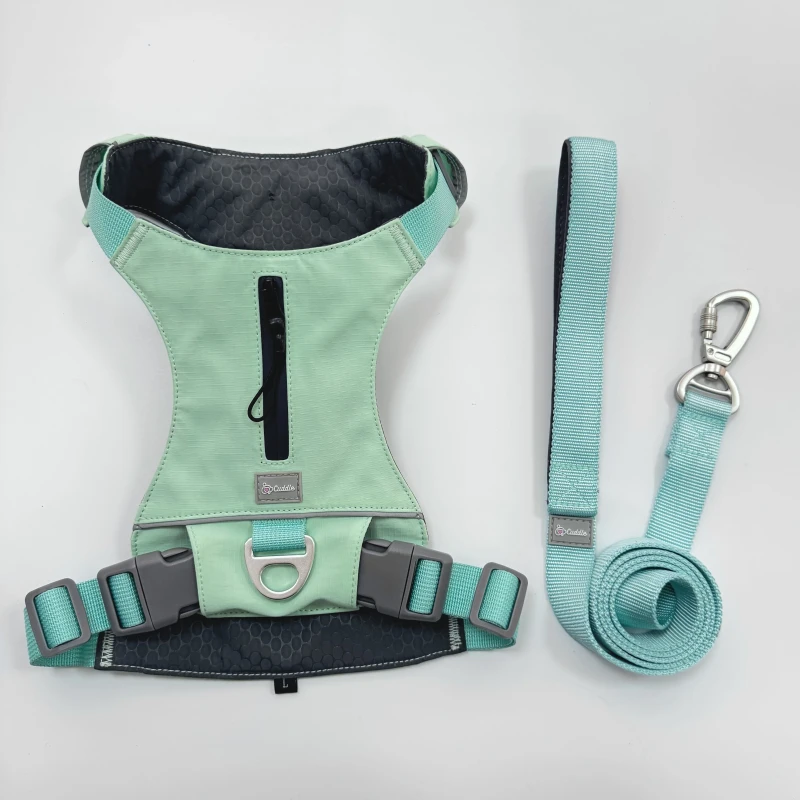 Dog Harness Small Sized and Leash Set Step In Soft Light Puppy Vest Breathable Mesh Pet Harness Reflective for Walking