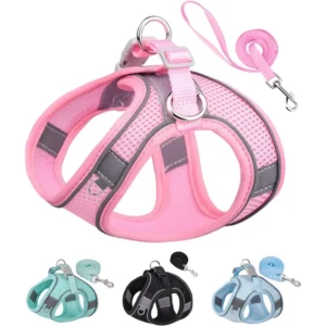 Dog Harness for Small Medium Large Dogs No Pull Puppy and Leash Set Dogs Vest Step in Harness Mesh Harness