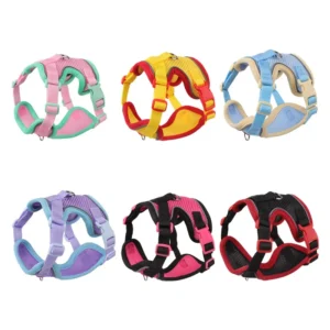 Dog Harness with Leash Outdoor Walking Cat Puppy Harness Vest Set Adjustable Dog Harness and Leashes