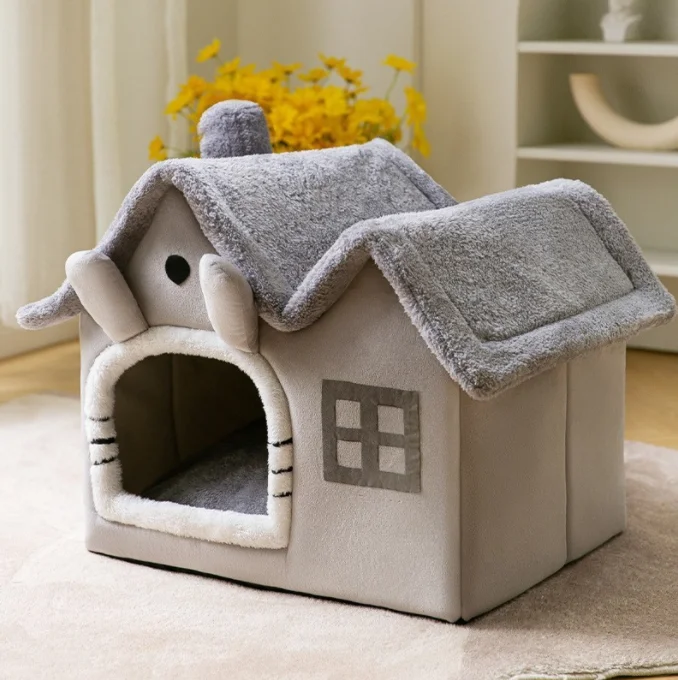 Dog House Pet Supplies Removable and Washable Indoor Cat House Cute Cat House