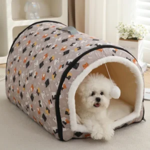 Dog House Suitable All Seasons Detachable Washable Waterproof Breathable Outdoor Use Summer Warm Winter Villa Style Cat House