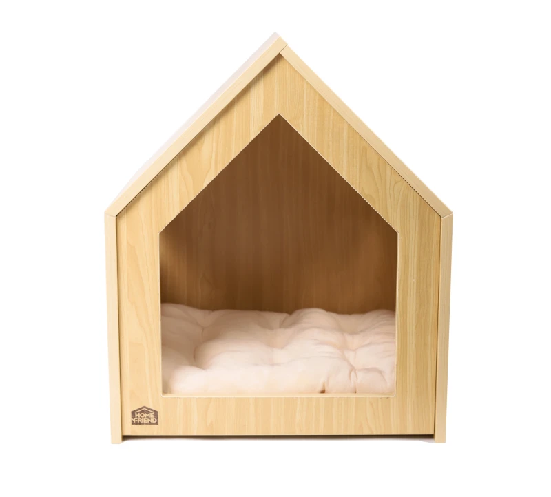 Dog House Wood Dog Furniture Solid Pattern Indoor Outdoor Kennel for Dogs Cats Small Animals