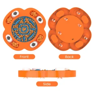 Dog IQ Training Puzzle Treat Dispenser Toy Silicone Slow Feeder Lick Mat Bowl with Suction Cup
