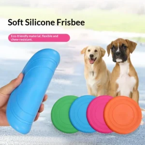 Dog Interactive Training Frisbee Toy Durable Silicone Blue Green Pink Cross Border Pet Supplies Factory