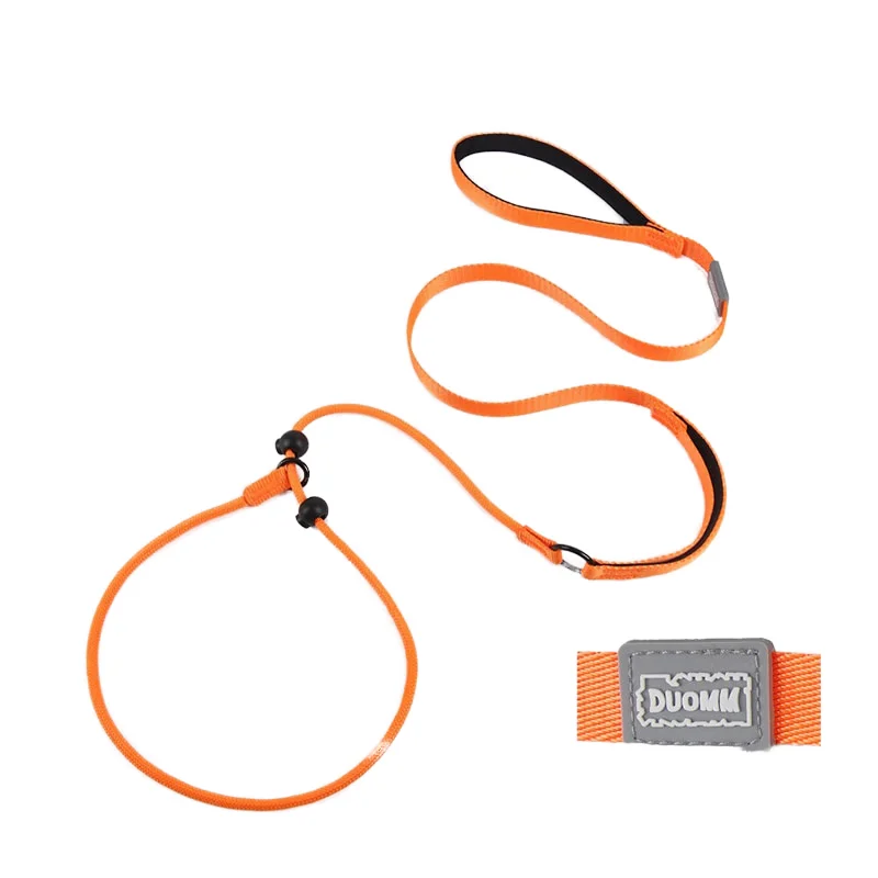Dog Leash Anti Pull Slip Lead Reflective Thread All in One Training Comfortable Nylon Fashion No Choke P Chain Walking Control