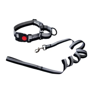 Dog Leash Harnesses Leads for Dogs Walking Slung Shoulder Hands Free Leashes Running Dog Chain Multifunctional Double head Leash