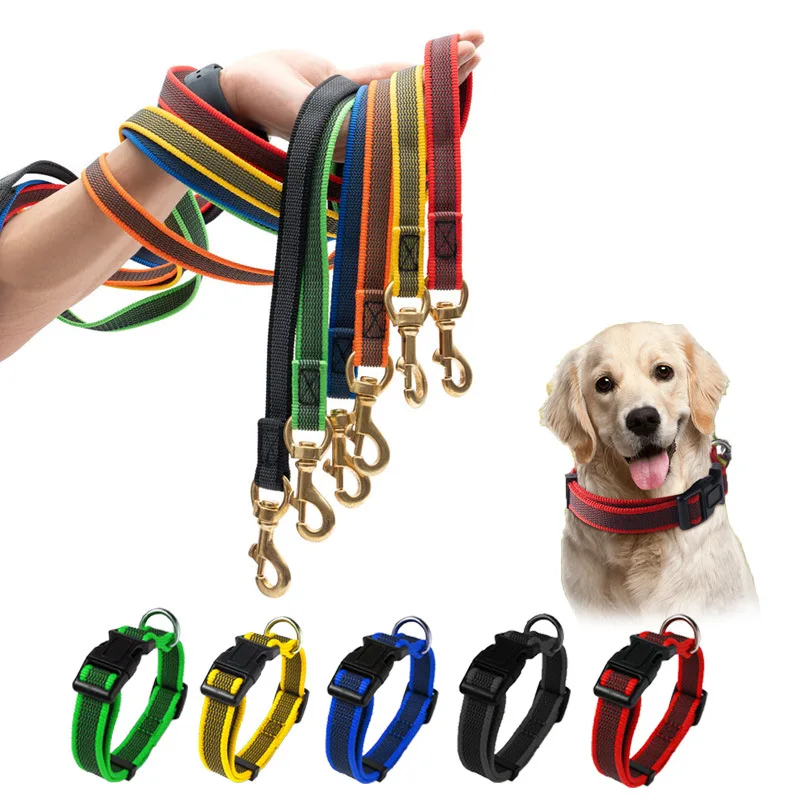 Dog Leash Tracking Rope Training Supplies Working Dog Non Slip Rope Pet Dog Leash Pet Collar Set