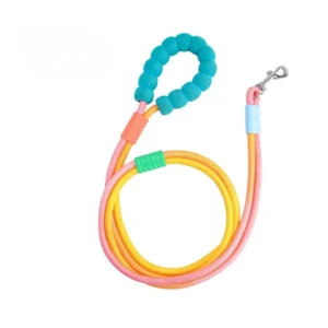 Dog Leashes 2 in 1 Gradient Leash Double Adjustable Nylon Dog Traction Rope Hands Free Multifunctional Soft EVA Handle Pet Leash