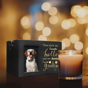 Dog Memorial Product Attribute Cemetery Pet Cremation Urn Birthday Memorial Ashes Storage Box