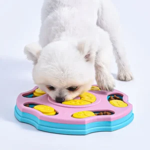 Dog Movement Interactive Toy Feeder Anti-Choking Training Bowl Slow-Feeding Puzzle Feeder Plate Treat Dispenser Pet Supplies