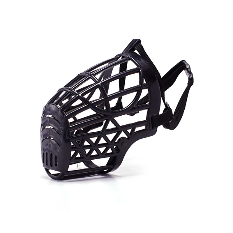 Dog Muzzle Breathable PE Webbing Soft Plastic Mesh Cover Prevents Chewing and Biting for Grooming Trimming Training