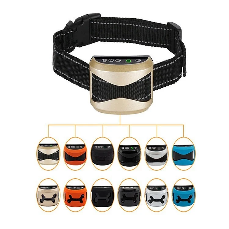 Dog No Shock Barking Collar Rechargeable Anti Bark Control with Beep Vibration Shock Training Mode