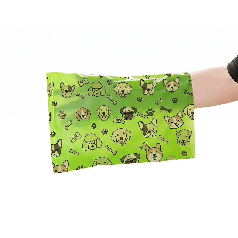 Dog Poop Bags Custom OEM Extra Thick Biodegradable 20 Micron with Dispenser Set
