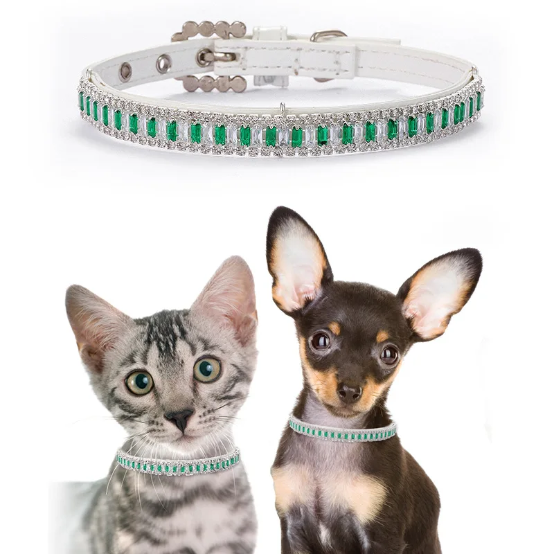Dog Rhinestone Collar Puppy Cat Crystal Necklace Bling Diamond Jewelry Princess Collar Pet Accessories for Small Dogs