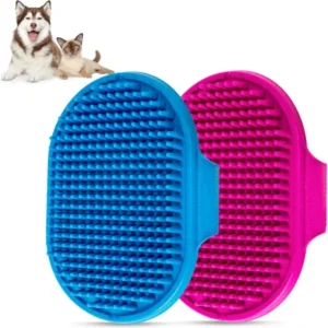 Dog Shampoo Bath Brush Pet Grooming Massage Scrubber Suitable for Long and Short Hair Dogs and Cats Bathing Cleaning
