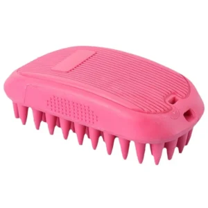 Dog Shampoo Brush for Back Massage Silicone Shower Wash Curry Brush Made of Rubber