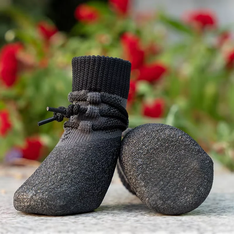 Dog Shoes Socks Breathable Latex Waterproof Anti Slip Elasticity Knitting Solid Pattern Modern Fashion All Seasons