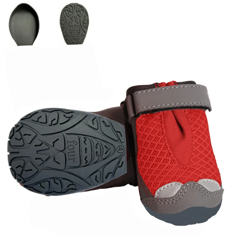 Dog Shoes & Socks Breathable & Wear Resistant Anti Dirty & Anti Falling Hard Soled Pet Foot Covers