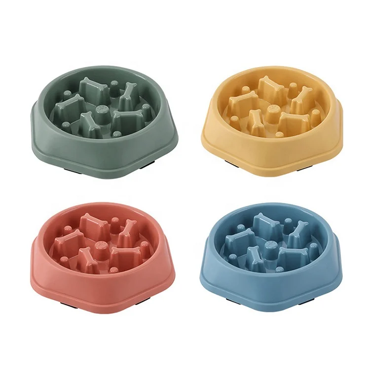 Dog Slow Feeder Plastic Flower Cat Enrichment Eating Bowl with Non Slip Bottom