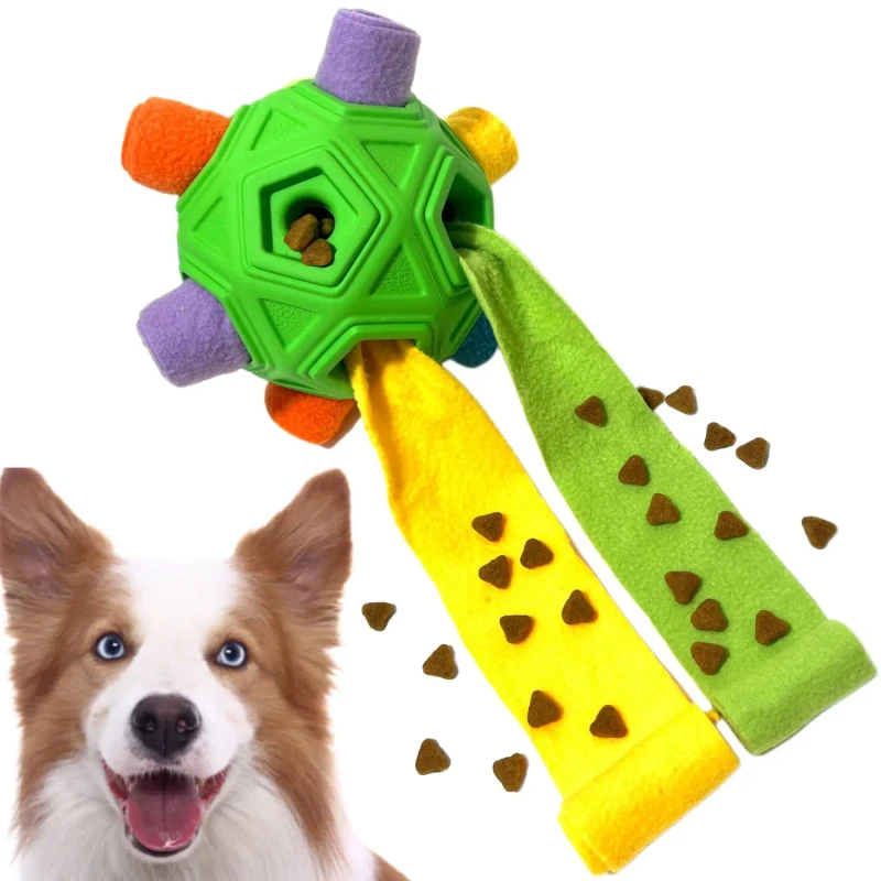 Dog Sniffing Ball Puzzle Interactive Toy Portable Pet Snuffle Ball Training Educational Pet Slow Feeder Dispensing Toy