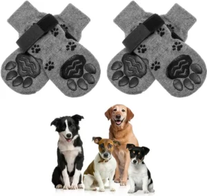 Dog Socks Anti Slip with Straps Large Medium Dogs Stripes Socks Shoes Cover Pet Paw Protector