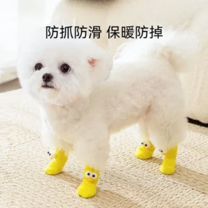 Dog Socks Cute Big Eyes Cute Pet Cartoon Knitted Cat Anti slip Warm Dog Cotton Socks