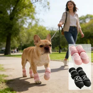 Dog Socks Shoes for Pets All Season Use Anti Slip Waterproof Soft Sole Durable Paw Protection Boots for Indoor and Outdoor Use