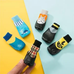 Dog Socks with Anti Slip with Straps Traction Control Waterproof Paw Protector Hot Cold Pavement to Prevent Licking Paws
