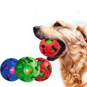 Dog Squeaky Toys Balls Strong Rubber Durable Bouncy Chew Ball Bite Resistant Puppy Training Sound Toy Pet Supplies