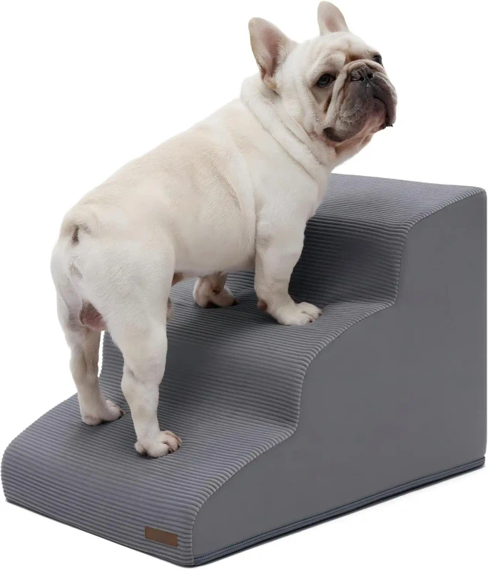 Dog Stairs for Dogs and Cats Pet Steps Ramp for Bed and Couch with CertiPUR US Certified Foam