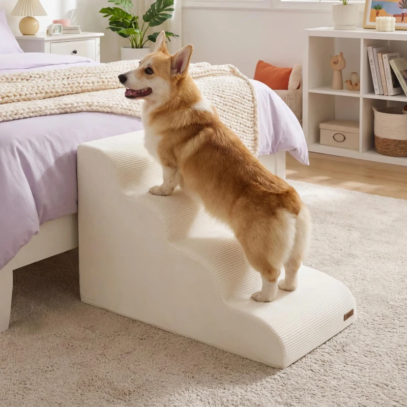 Dog Stairs for Dogs and Cats Pet Steps Ramp for Bed and Couch with Non Slip Bottom