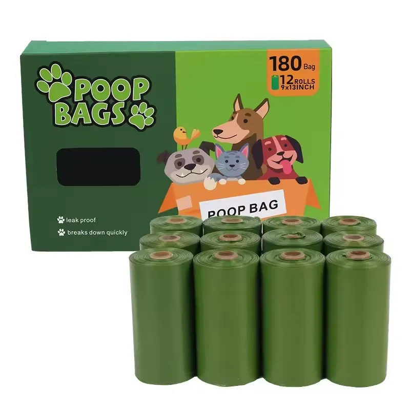 Dog Stool Bags Compostable Pet Waste Bags Biodegradable Leak Proof Dog Poop Bags Eco Friendly Disposable Pet Stool Waste Bags