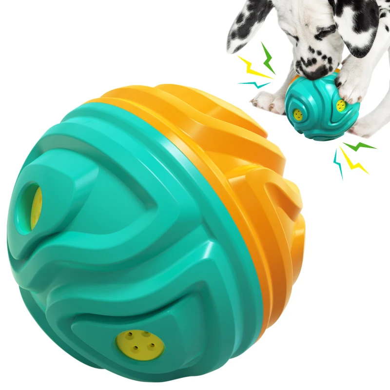 Dog Toy Squeaky Training Toothbrush Chew Toy Interactive Bouncing Movement Dog Toy Balls for Aggressive Chewers