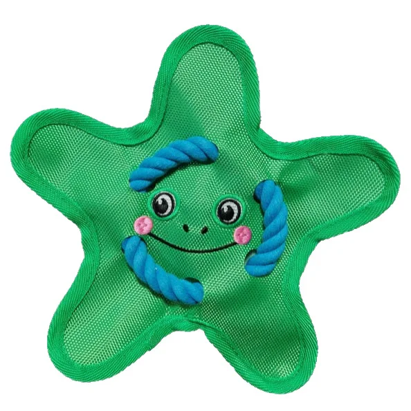 Dog Toy Toss and Fetch Rope Sound Plush Squeaky Cartoon Frisbee Bite Resistant Teeth Grinding Pet Supplies
