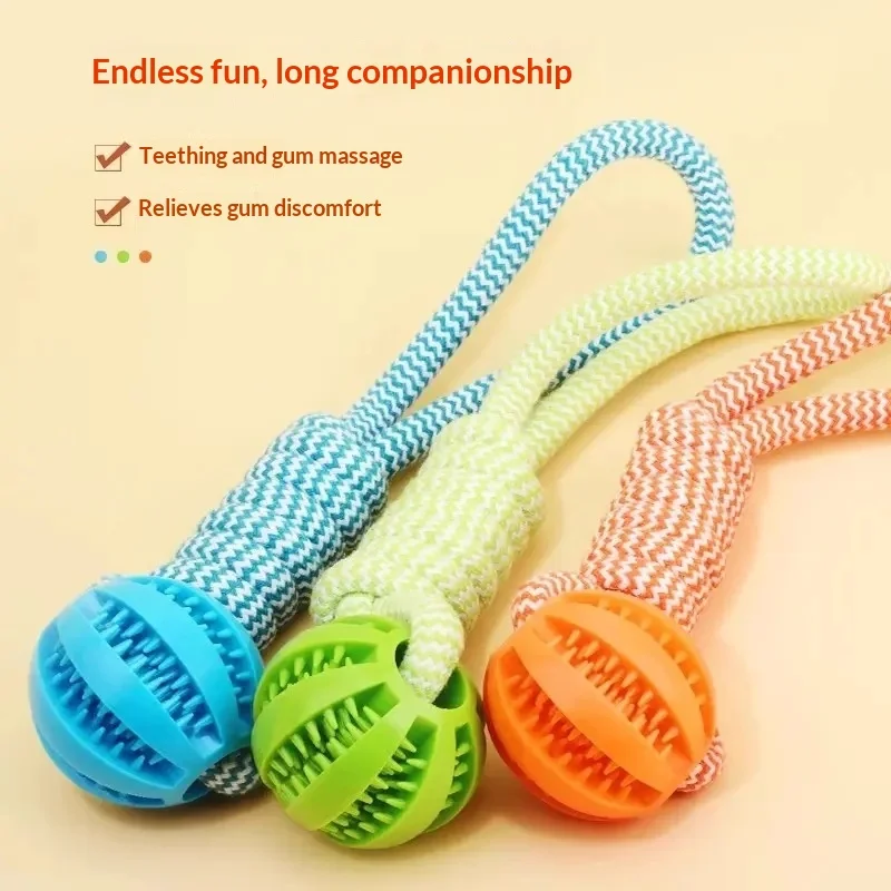 Dog Toy Tug Of War Treat Dispensing Ball Interactive Durable Chew Resistant Chew Rope Sound Toy for Medium Large Dogs Pet