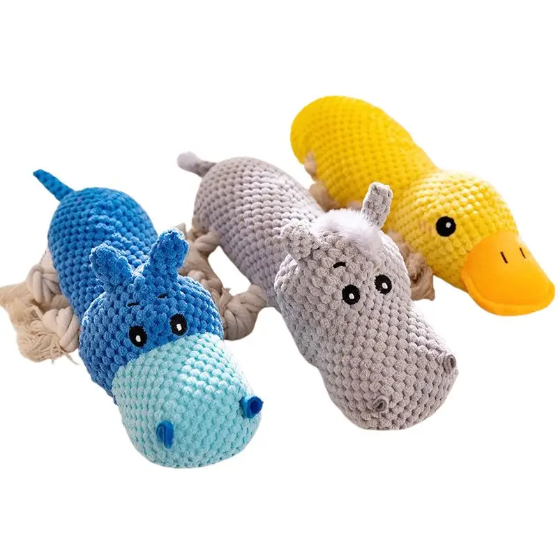 Dog Toys Dog Accessories Hippo Squeak Dog Toys Durable and Squeaky Pet Toys for Aggressive Chewers