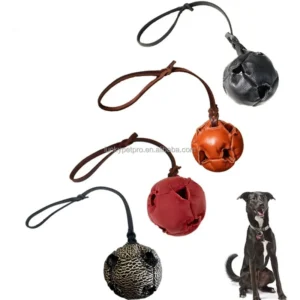 Dog Training Bull Skin Biting Ball Pet Toy Vent Leather Cowhide Dog Ball Toy