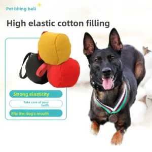 Dog Training Chew Toy Rope Ball Tear-Resistant Fabric Interactive Play Bite-Resistance Teething Tugging Model 035