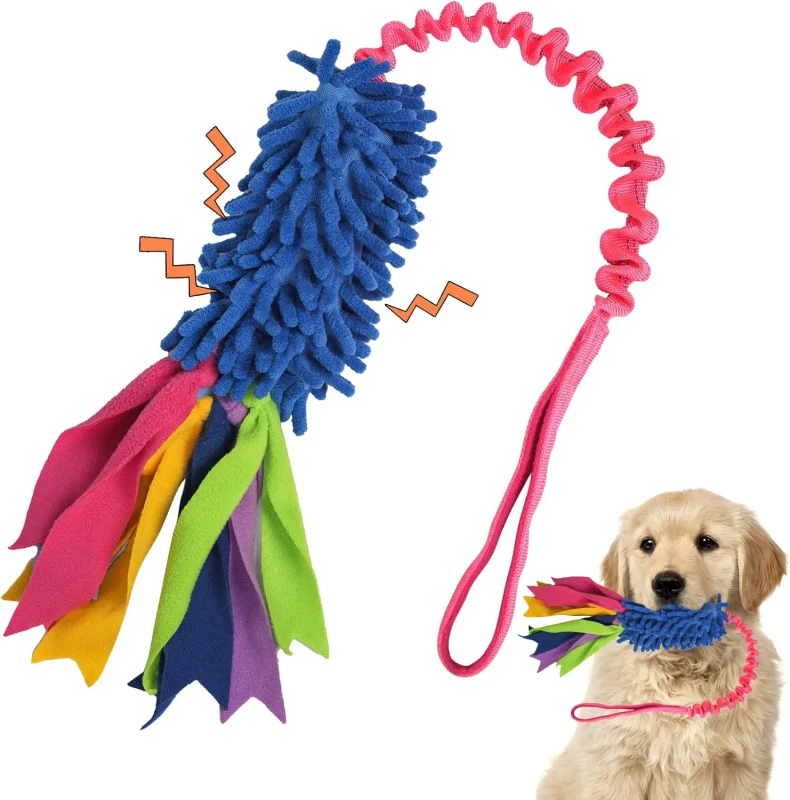 Dog Tug Toy for Aggressive Chewers Strong Squeak Rope Toy for Training and Play Hand Made