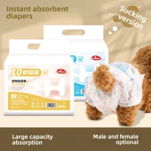 Dog Urine Indicating Instant Absorption Non woven Fabric Pet Diapers 10 12 Pcs