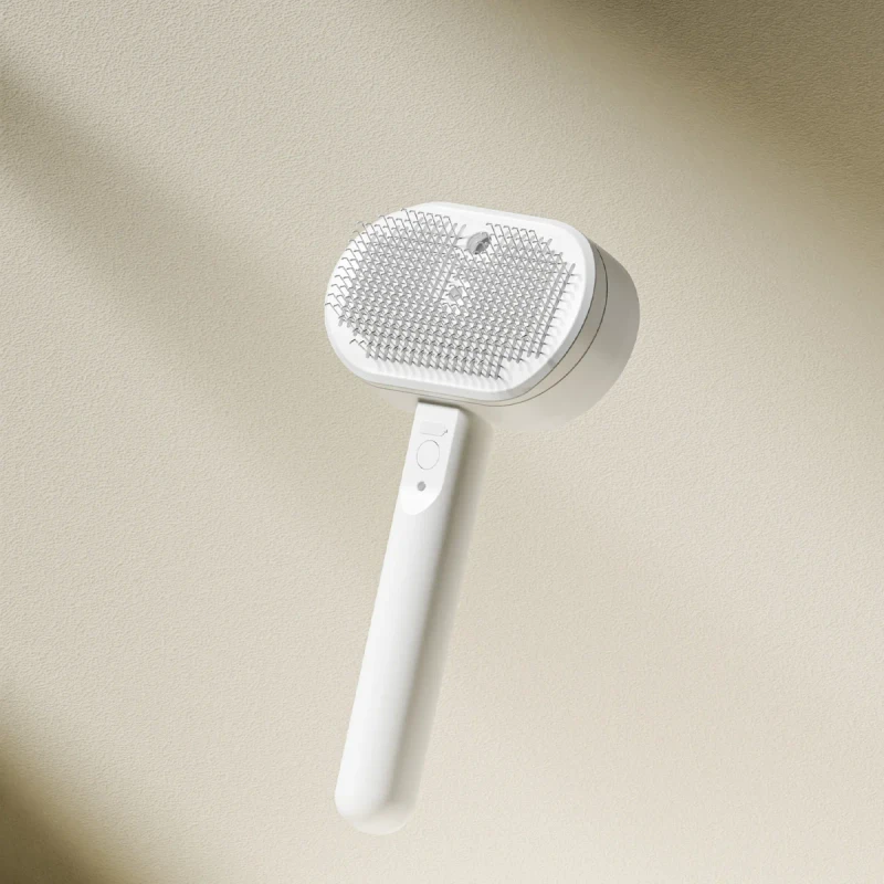 Dog and Cat Grooming Steam Brush Spray Rechargeable Portable Plastic Self-Cleaning Tool