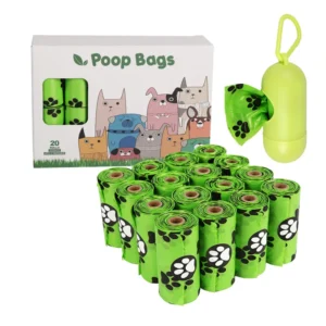 Dogs Products Pet Waste Disposal Eco Friendly Compostable Biodegradable Dog Poop Bags With Dispenser