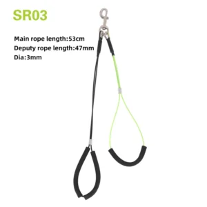 Double Ended Dog Leash Steel Pet Traction Wire Rope Outdoor Camping Cable Training Rope with Sustainable Feature for Pet Owners